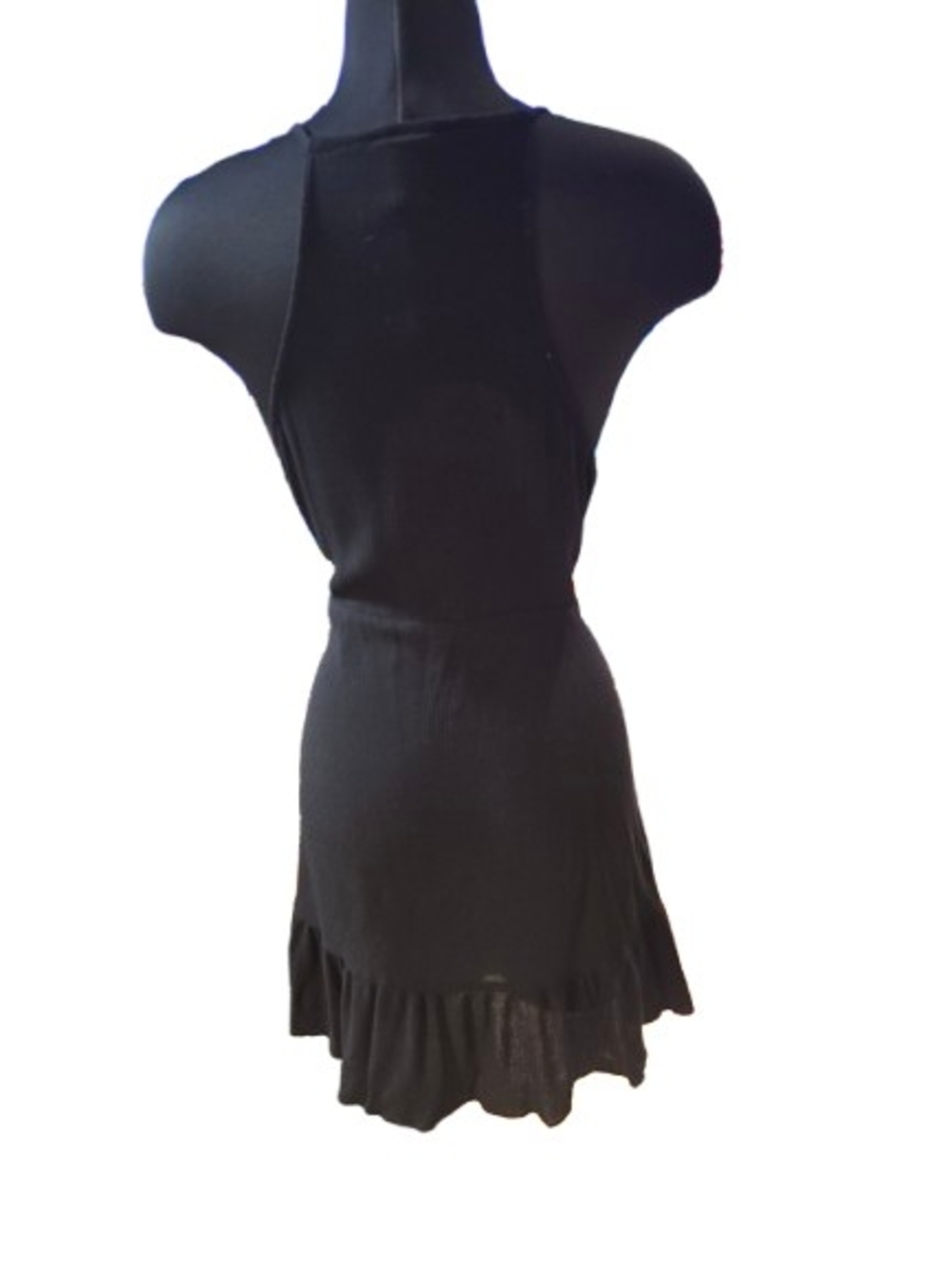 Mossimo Supply Co. Black Ruffled Spaghetti-Strap Mini Dress NWOT SZ XXL image 2
